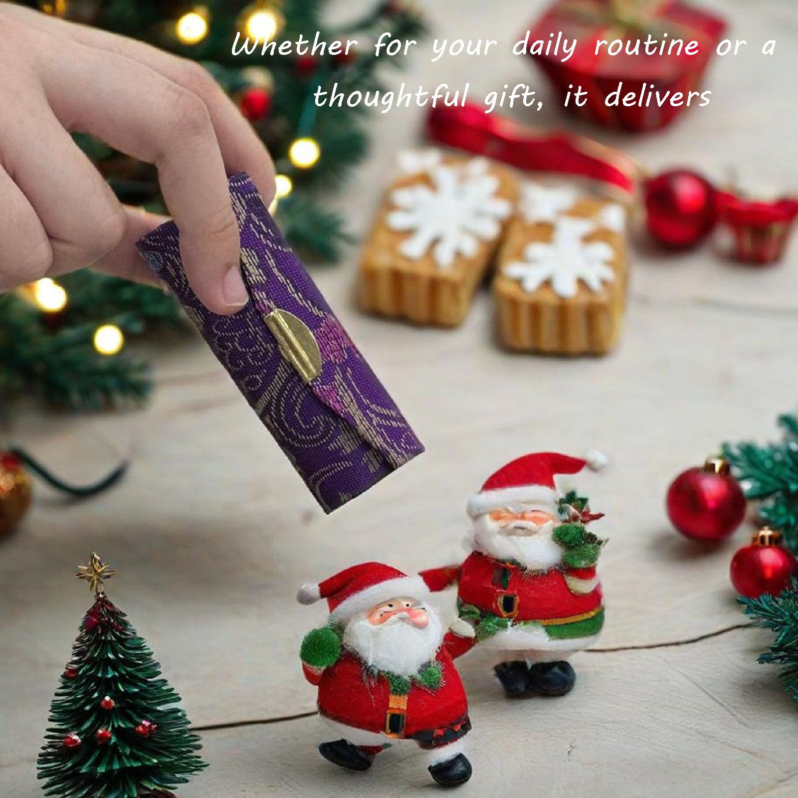 MIAO JIN lipstick case pocket mirror open for quick makeup checks.