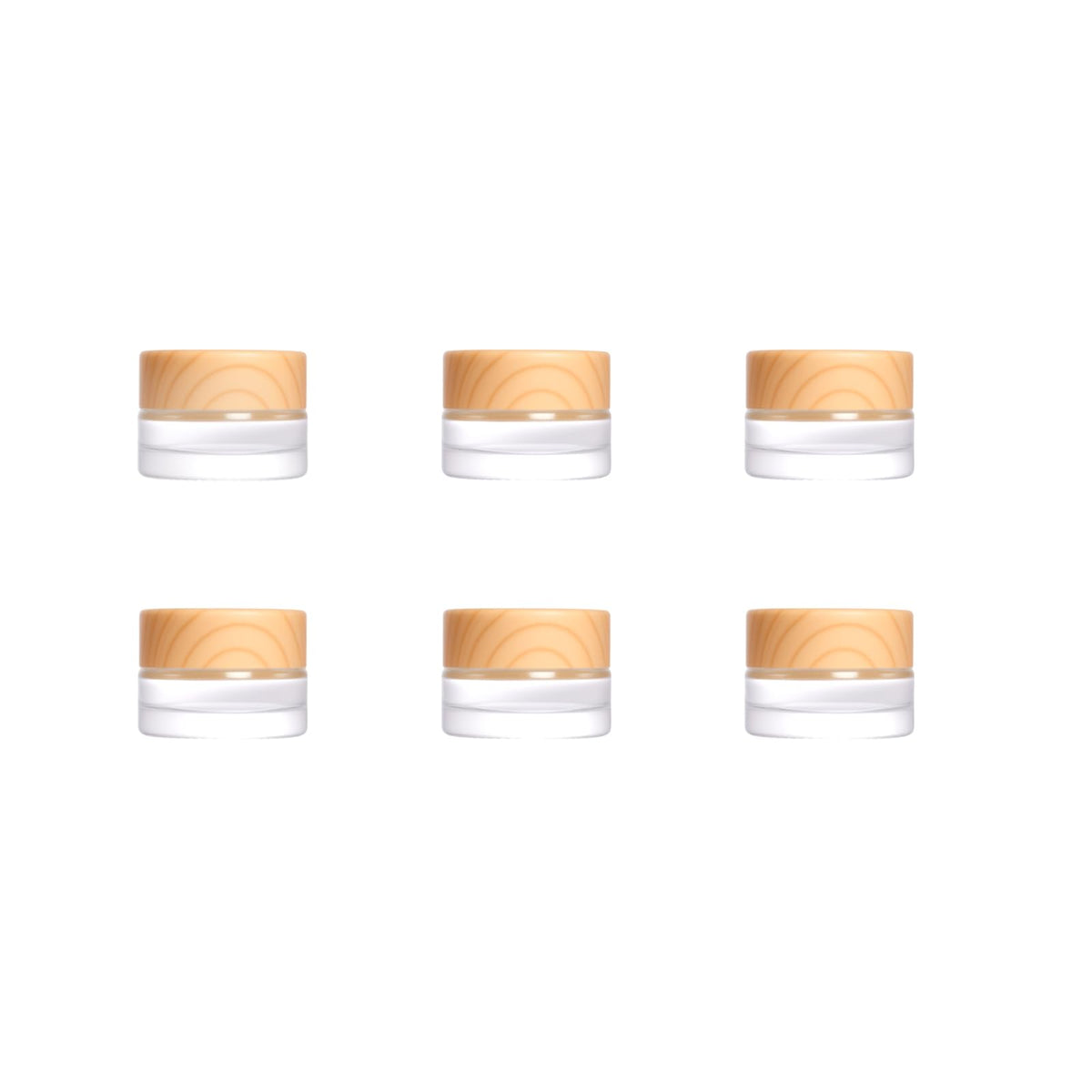 Miayon glass jar 5ml set for travel-size skincare samples.
