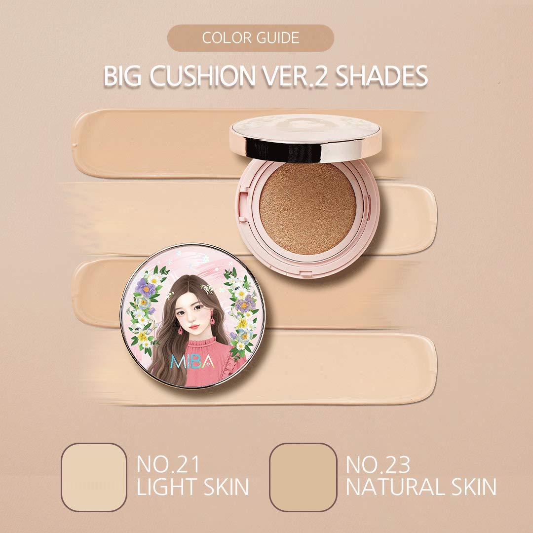 MIBA Ion Calcium Foundation coverage closeup emphasizes long-wearing, natural correction across pores and redness