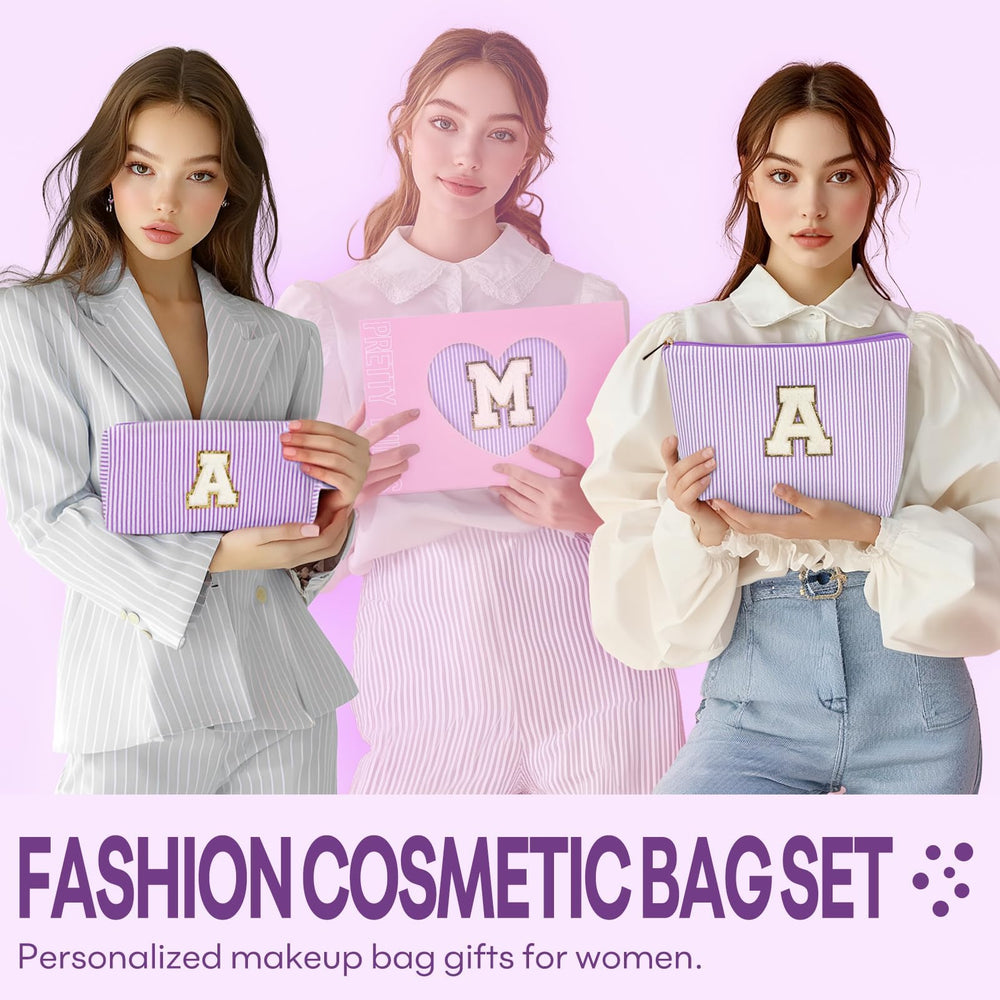 Mibasies travel cosmetic bag compact purple for on the go touch ups