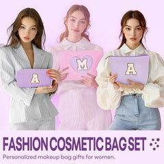 Mibasies travel cosmetic bag compact purple for on the go touch ups
