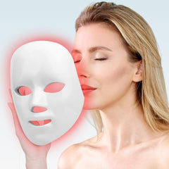 mibiitty-beauty-led-mask-front-view showcases red blue infrared lights for at-home skincare routine