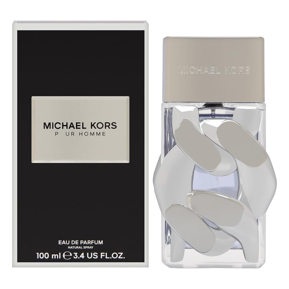 Michael Kors Pour Homme bottle front, classic woody scent ideal for evenings.