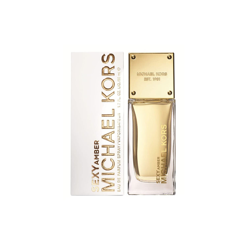 Michael Kors Sexy Amber packaging box highlights premium scent presentation for gifting