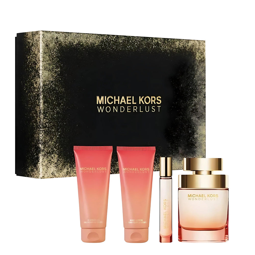 Michael Kors Wonderlust gift-set packaging, ideal for gifting occasions.