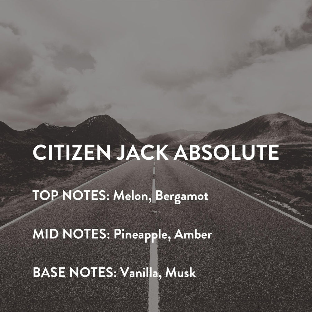 Michael Malul Citizen Jack Absolute base-vanilla-musk grounds scent with lasting appeal.