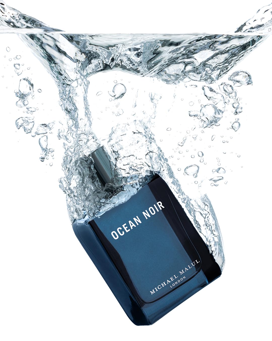 Michael Malul Ocean Noir amberwood base hints at lasting presence.