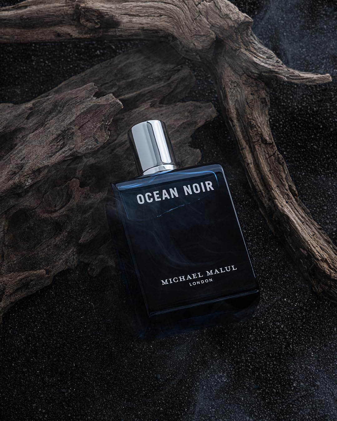 Ocean Noir bottle with tropical notes concept, suggesting bold yet subtle city evenings.
