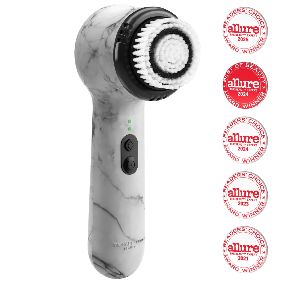 Michael Todd Soniclear Allure face wash brush in action for deep cleansing