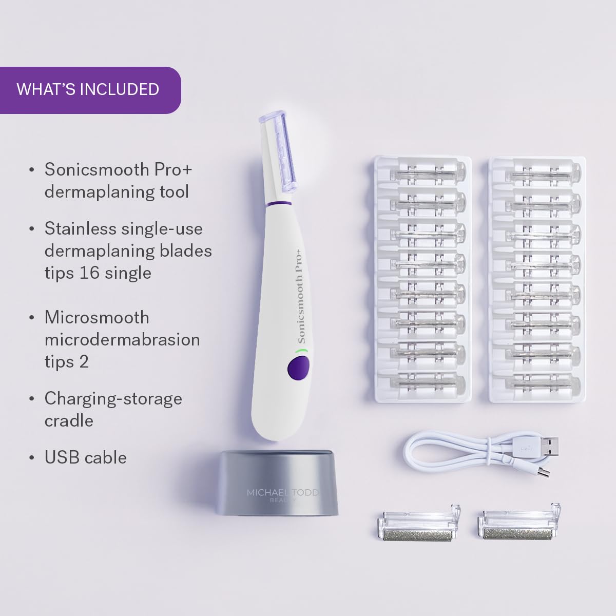 Michael Todd Beauty Sonicsmooth Pro+ three speeds tailor treatment to skin.