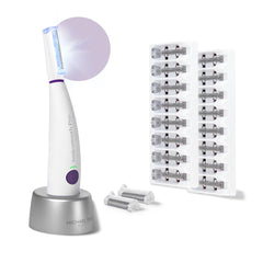 Michael Todd Beauty Sonicsmooth Pro+ with LED light performs precise facial dermaplaning.