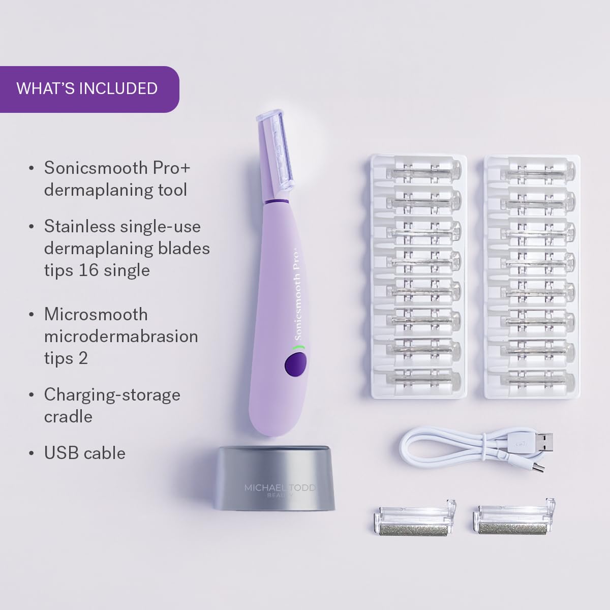 Compact design of Michael Todd Sonicsmooth Pro Plus for travel-friendly use