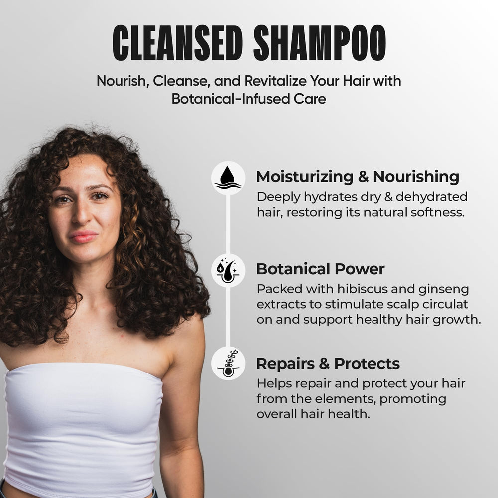 Miche Beauty Cleansed Shampoo fine hair volume shot highlighting lightweight moisture and lift.