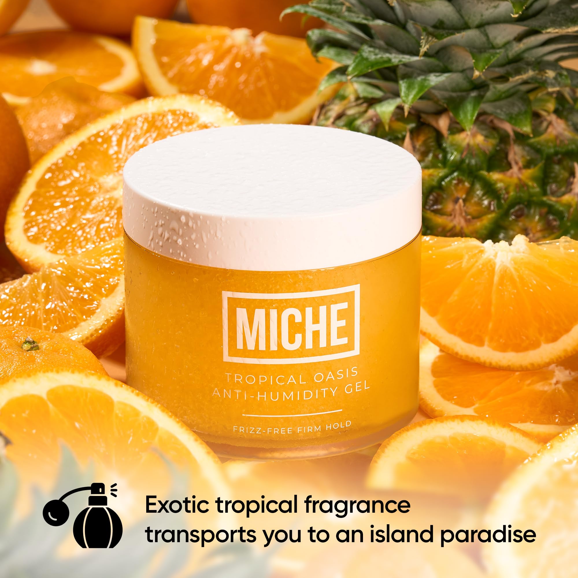 Miche Beauty travel-size-curly-hair-gel ideal for vacations and on-the-go touchups.
