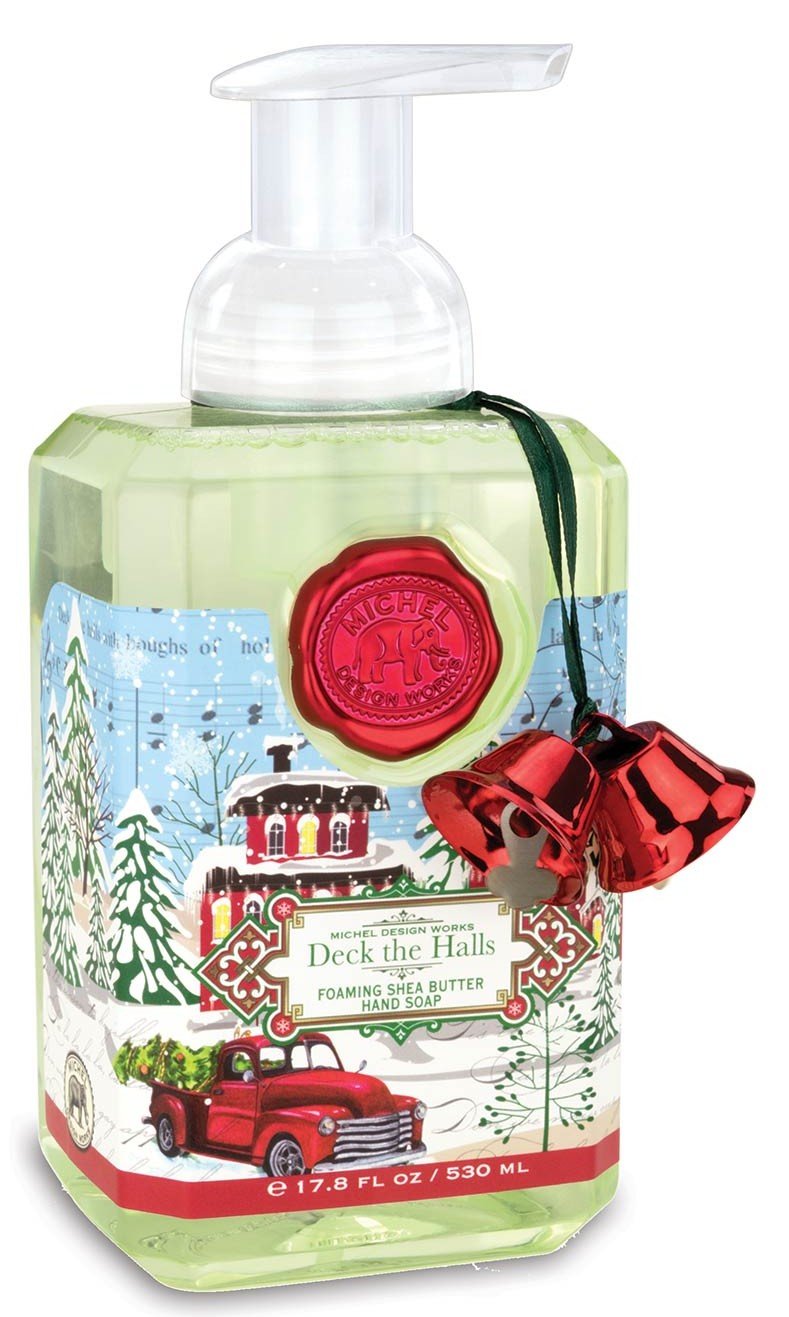Michel Design Works Deck the Halls foaming soap with pump for elegant guest-bathroom hand care