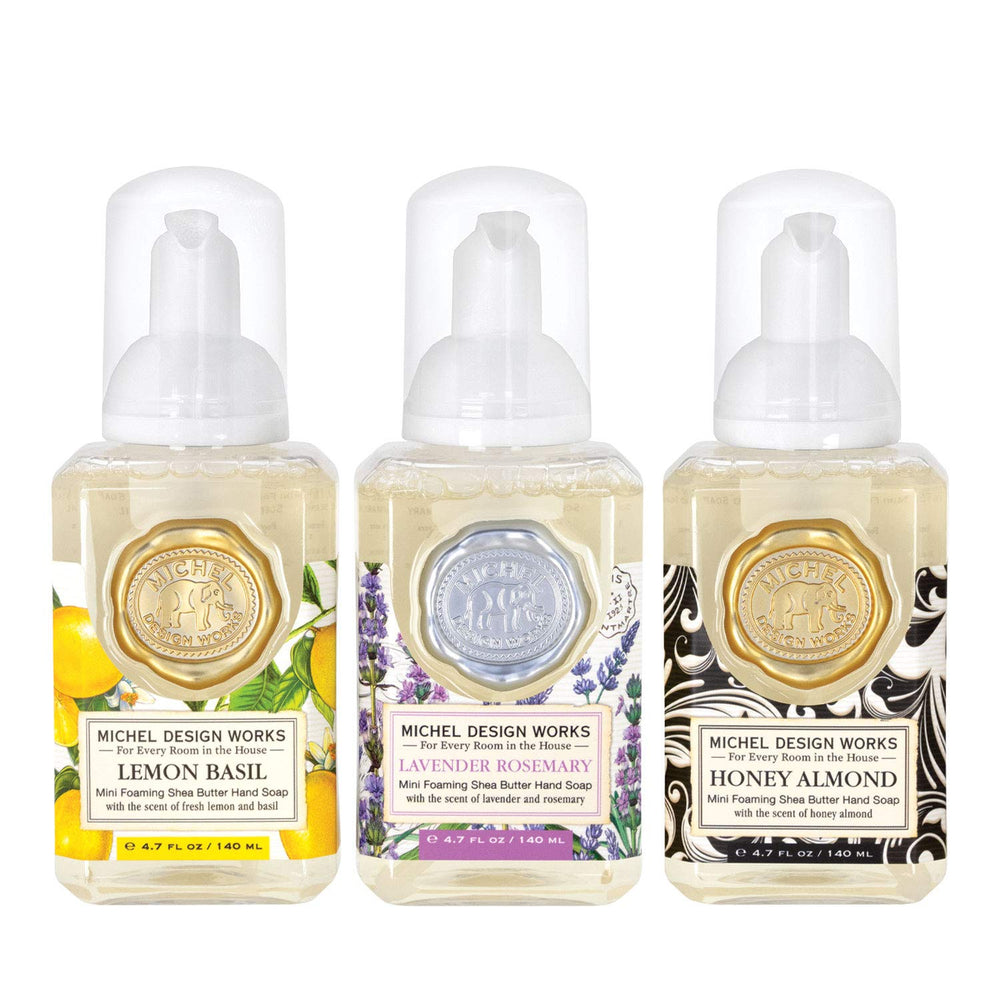 Michel Design Works mini foaming soap Lavender Rosemary with calming aroma for daily stress relief
