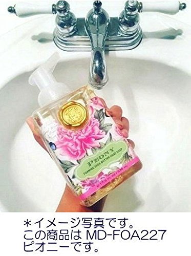 Michel Design Works Seasonal Greetings foam close-up showing creamy lather for daily hand washing.