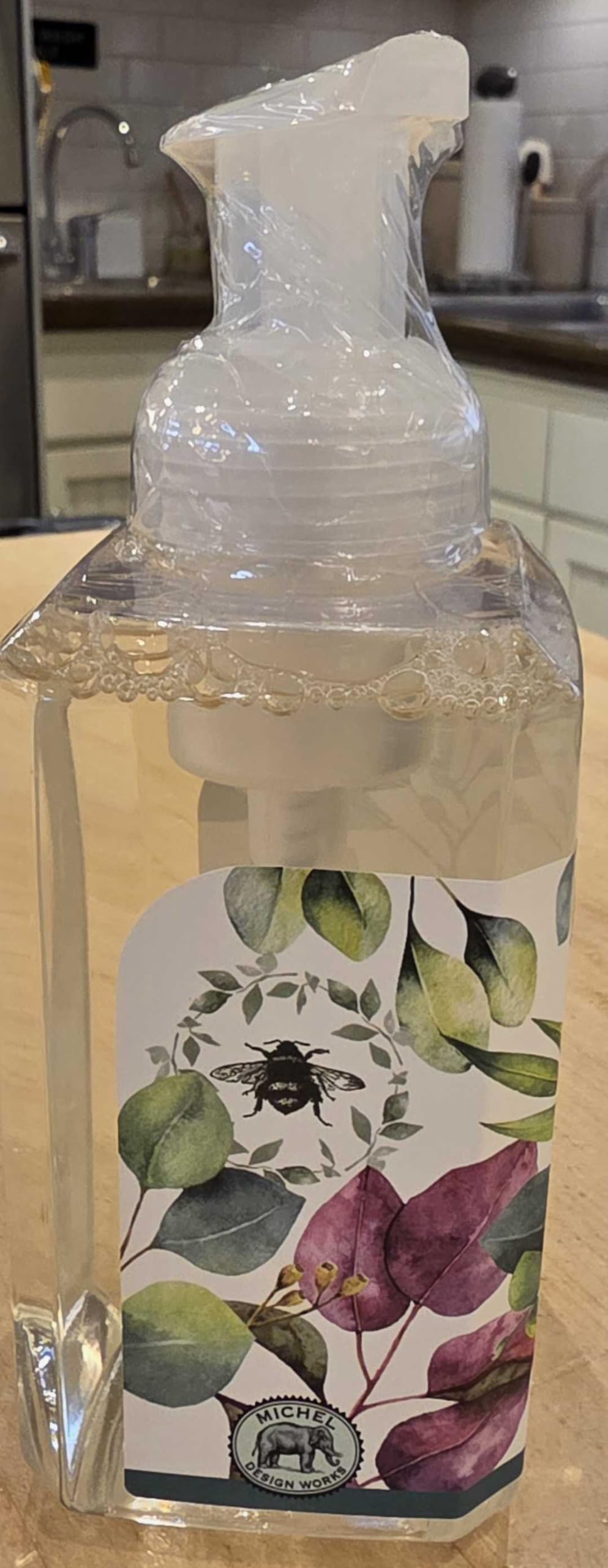 Michel Design Works signature medallion detail adds timeless charm to hand soap.