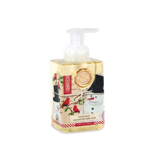 Michel Design Works Snowman foaming hand soap 17.8 oz offers gentle cleansing with shea butter and aloe