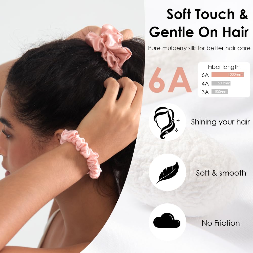 Michooyel silk scrunchies inner band ensures secure all day wear.
