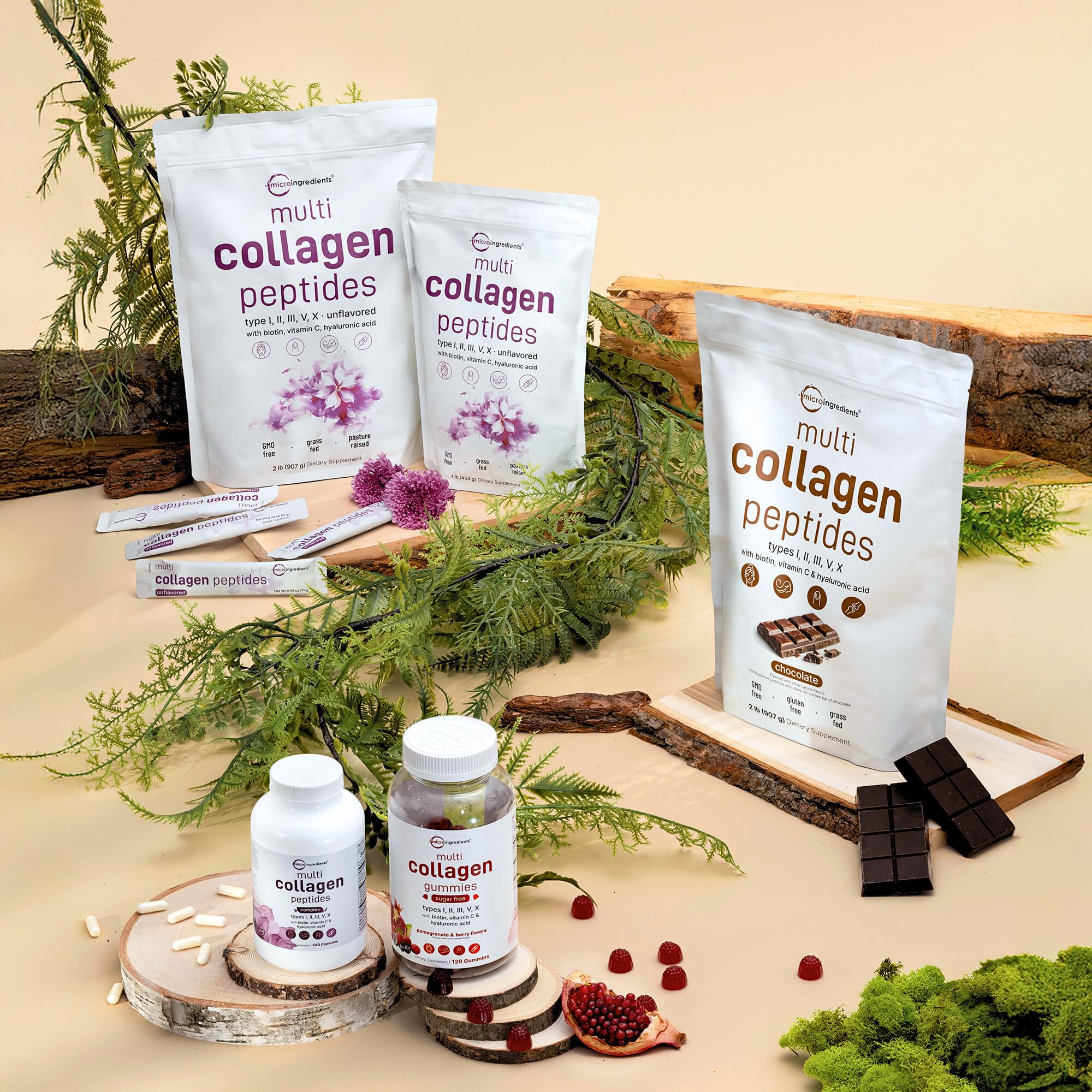 Micro Ingredients tub on kitchen counter with smoothie showing everyday use convenience benefit