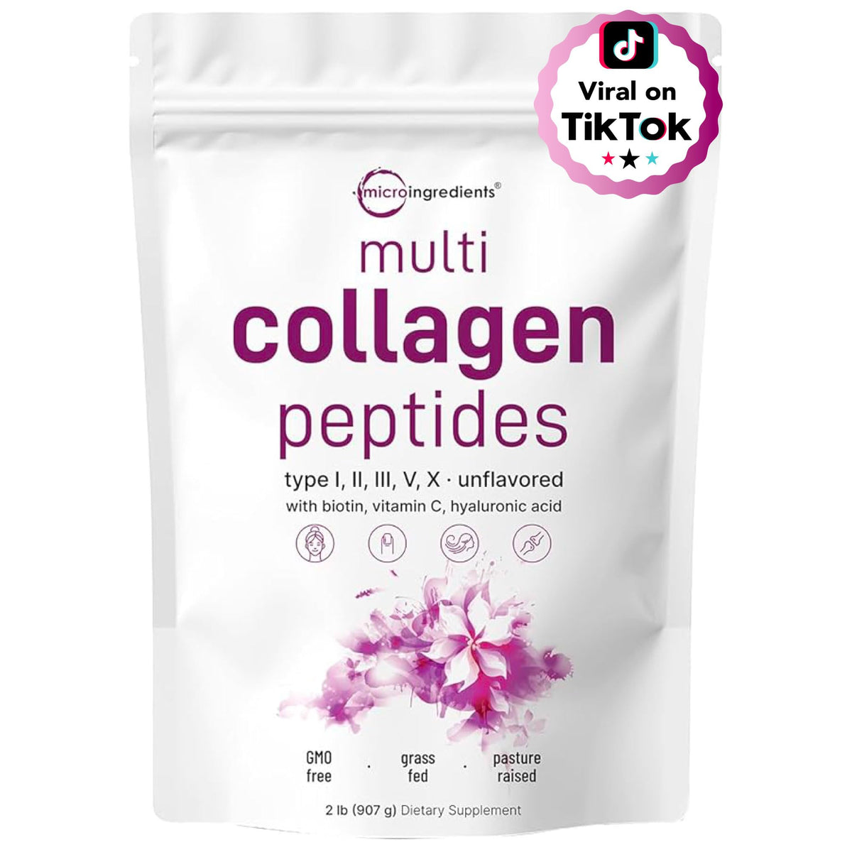 Micro Ingredients front packaging showing 2 lb tub and product branding for clear identification and trust