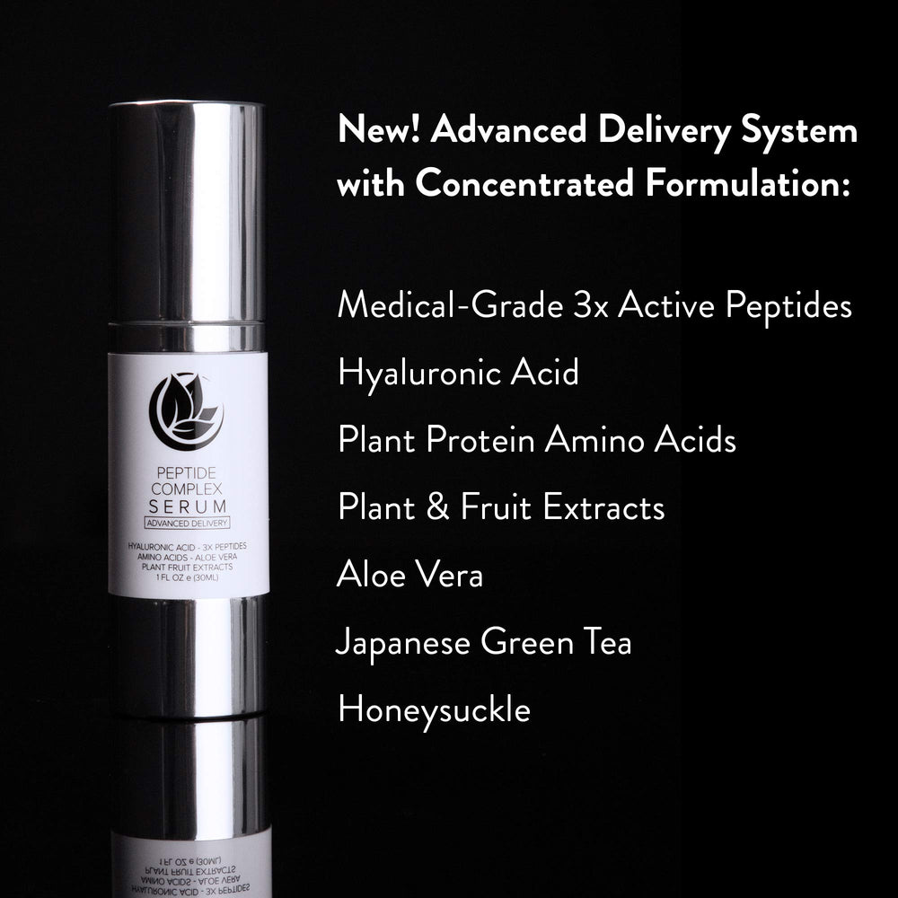 Microderm GLO Peptide Complex Serum texture closeup suggests smooth, lightweight absorption.