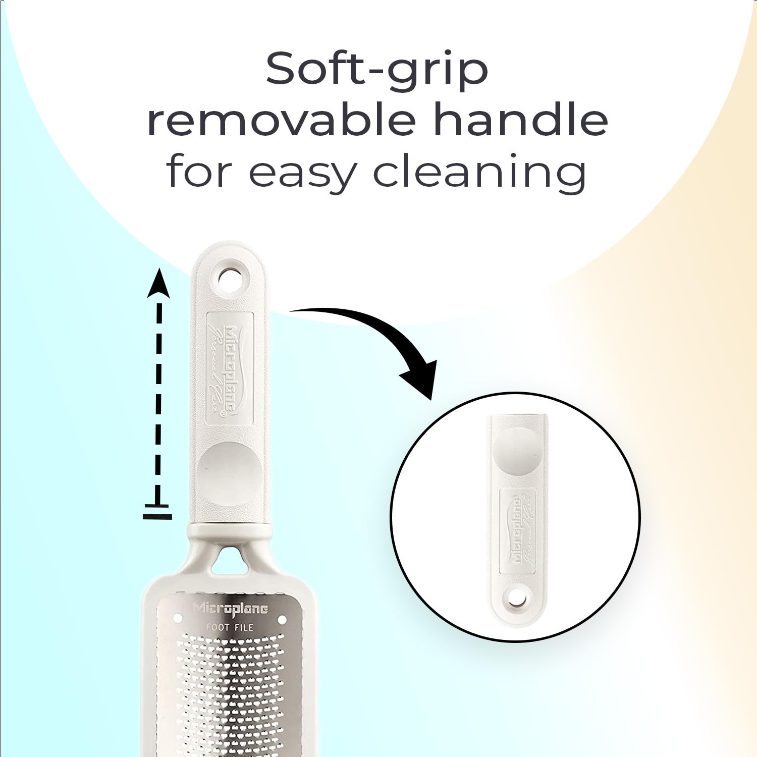 Microplane Colossal Foot File after soak use for smoother feet