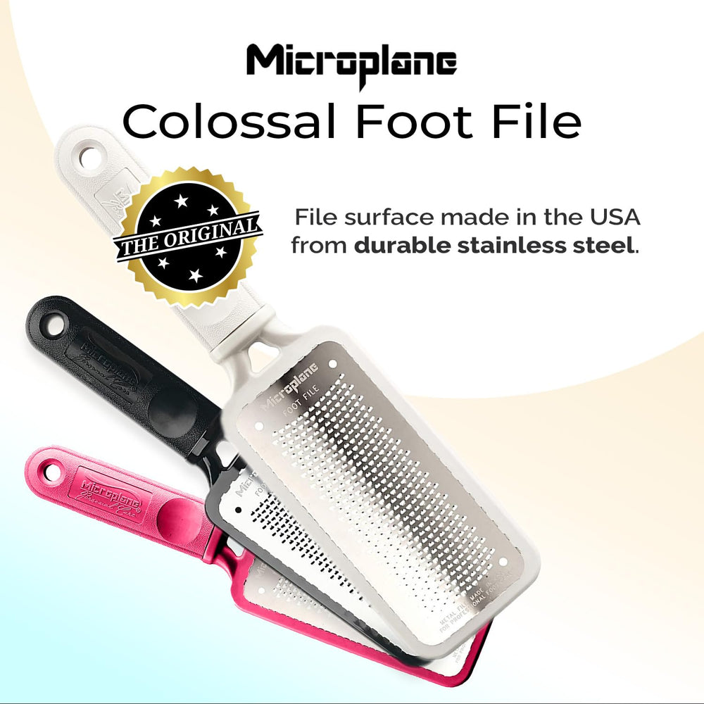 Microplane Colossal Foot File bi-directional micro-files deliver thorough exfoliation