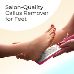 Microplane Colossal Foot File soft grip handle enables comfortable use