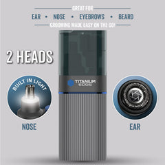 Microtouch Titanium Edge blades close-up highlighting durable titanium coating.