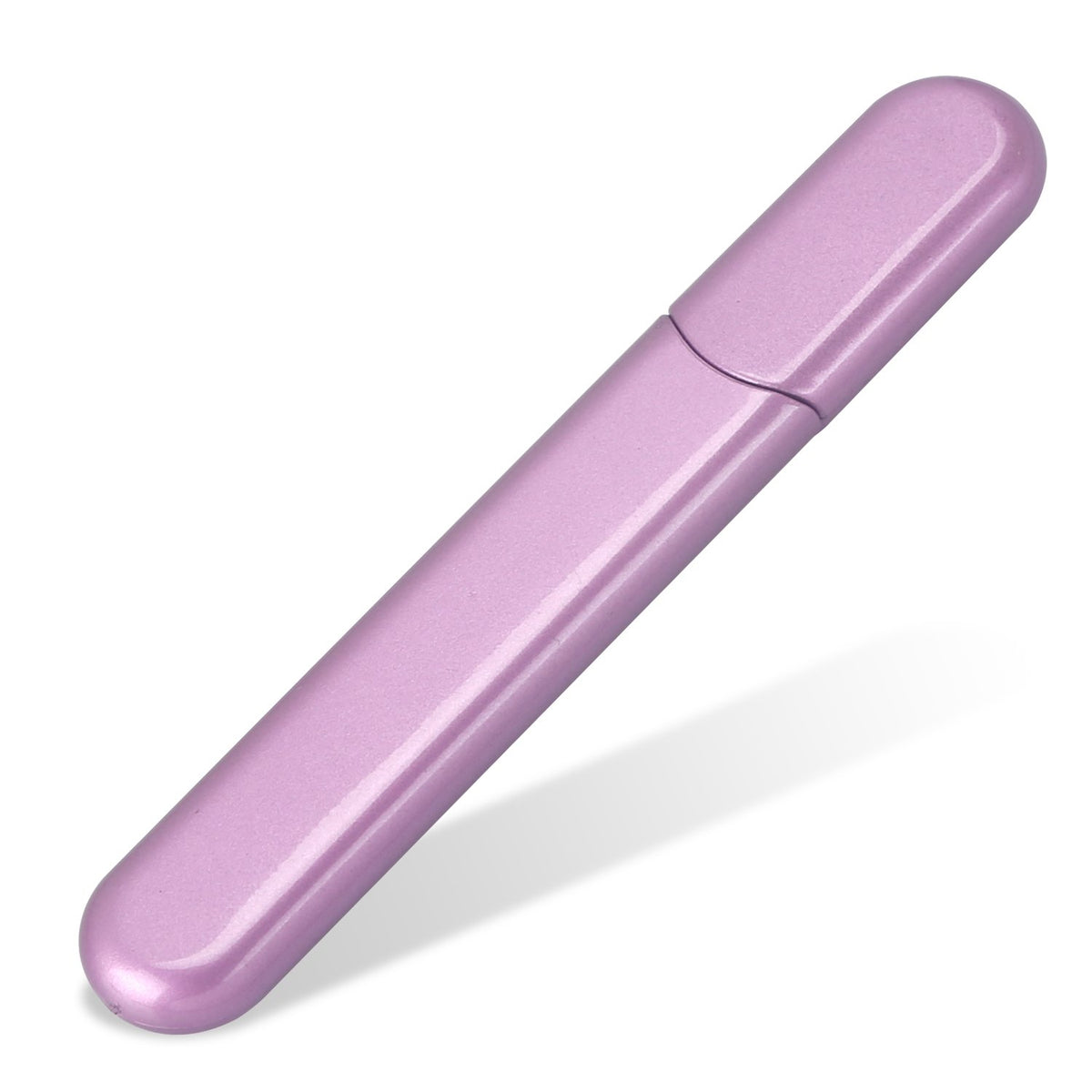 MiDenso premium glass nail file with case in light purple for on-the-go manicures.