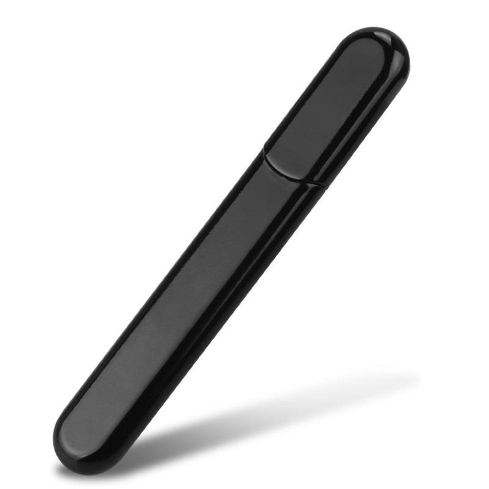 MiDenso premium glass nail file with case, portable for precise shaping on the go.