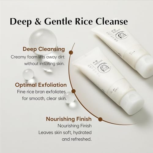 MIDHA Rice Bran Scrub Foam creamy micro-foam cushions skin during cleansing