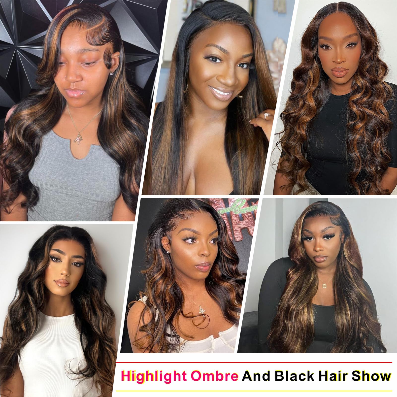 miear 13x6 Ombre Lace Front Wig pre-plucked glueless cap offers easy setup.