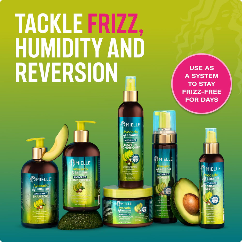 Damp hair after conditioner with Mielle Leave-In for curl-friendly detangling.