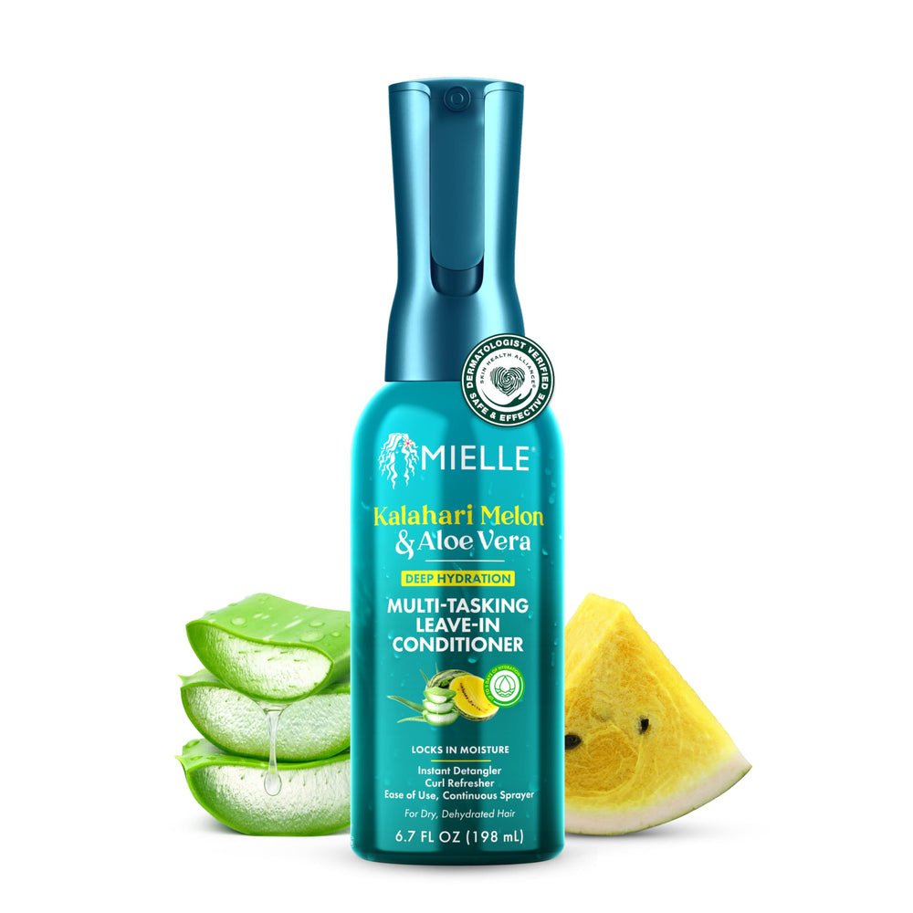 Mielle Kalahari Melon & Aloe Leave-In Bottle ready for all-day hydration.