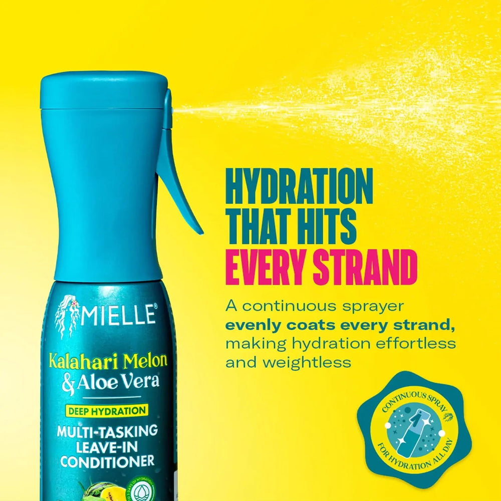 Mielle Kalahari Melon & Aloe Textured hair after treatment.