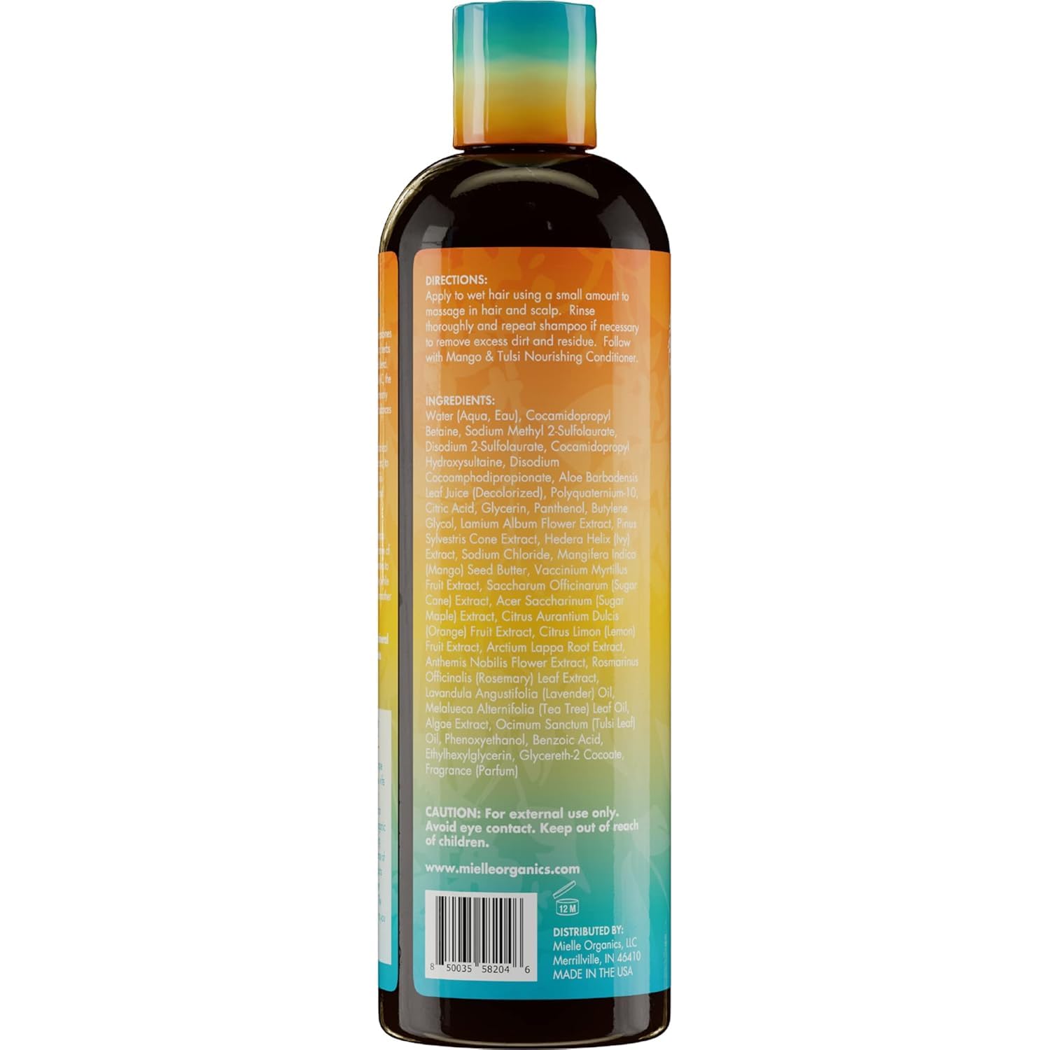 Pouring shampoo emphasizes gentle cleansing for waves