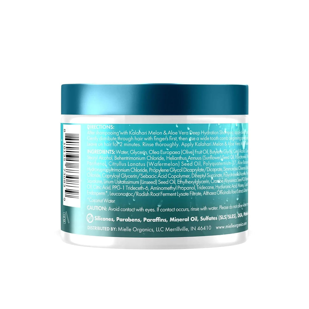 Mielle Organics bottle with label emphasizes fast, 2-minute hydration for dry hair.