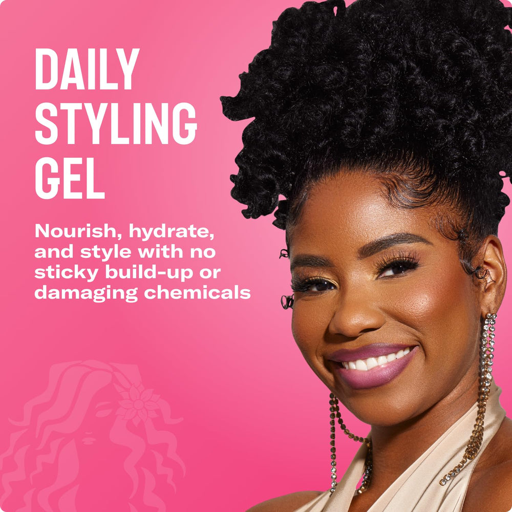 Close-up of Mielle Organics Honey & Ginger Hair Gel showcasing the texture.