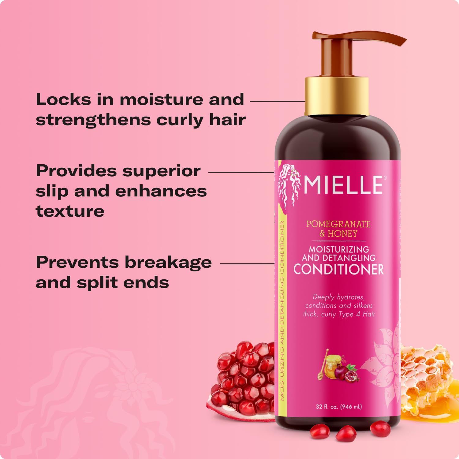 Creamy conditioner being spread through hair to demonstrate slip during detangling