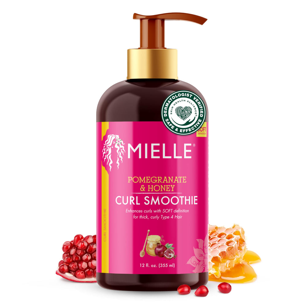 Mielle Organics curl smoothie bottle for deep hydration and frizz-control on Type 4 hair