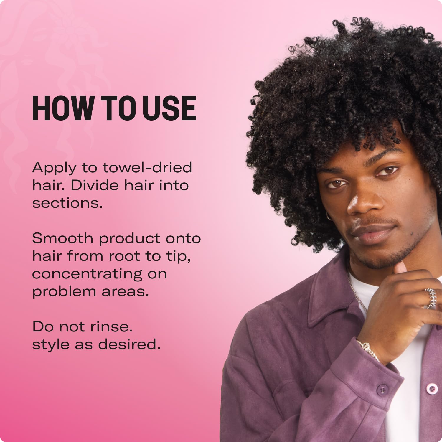 Mielle Organics curl smoothie label close-up highlighting pomegranate honey babassu ingredients
