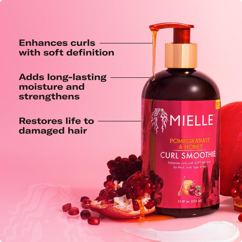 Mielle Organics curl smoothie texture close-up showing creamy moisturizing formula