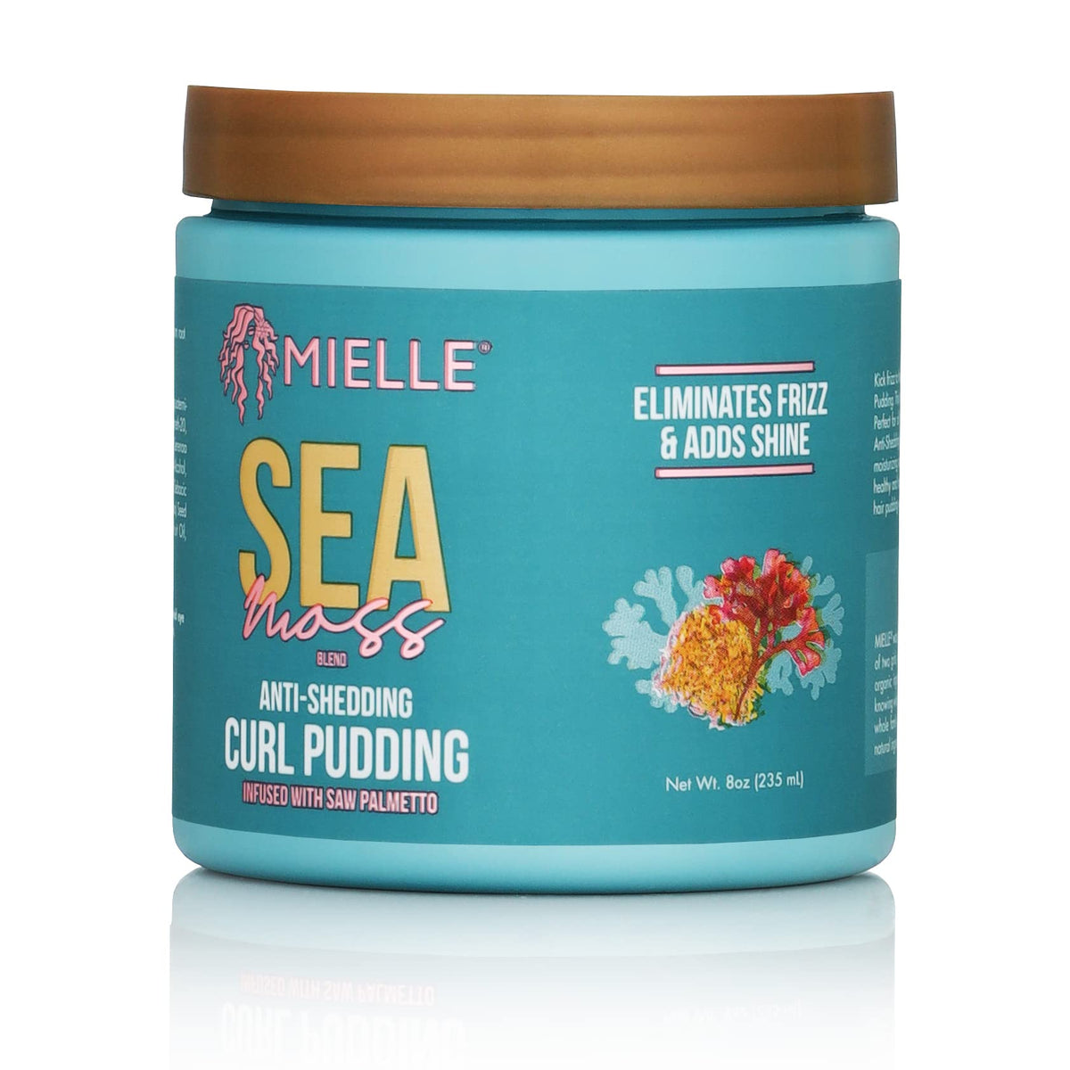 Mielle Organics Sea Moss Curl Pudding packaging closeup with high-quality formula.