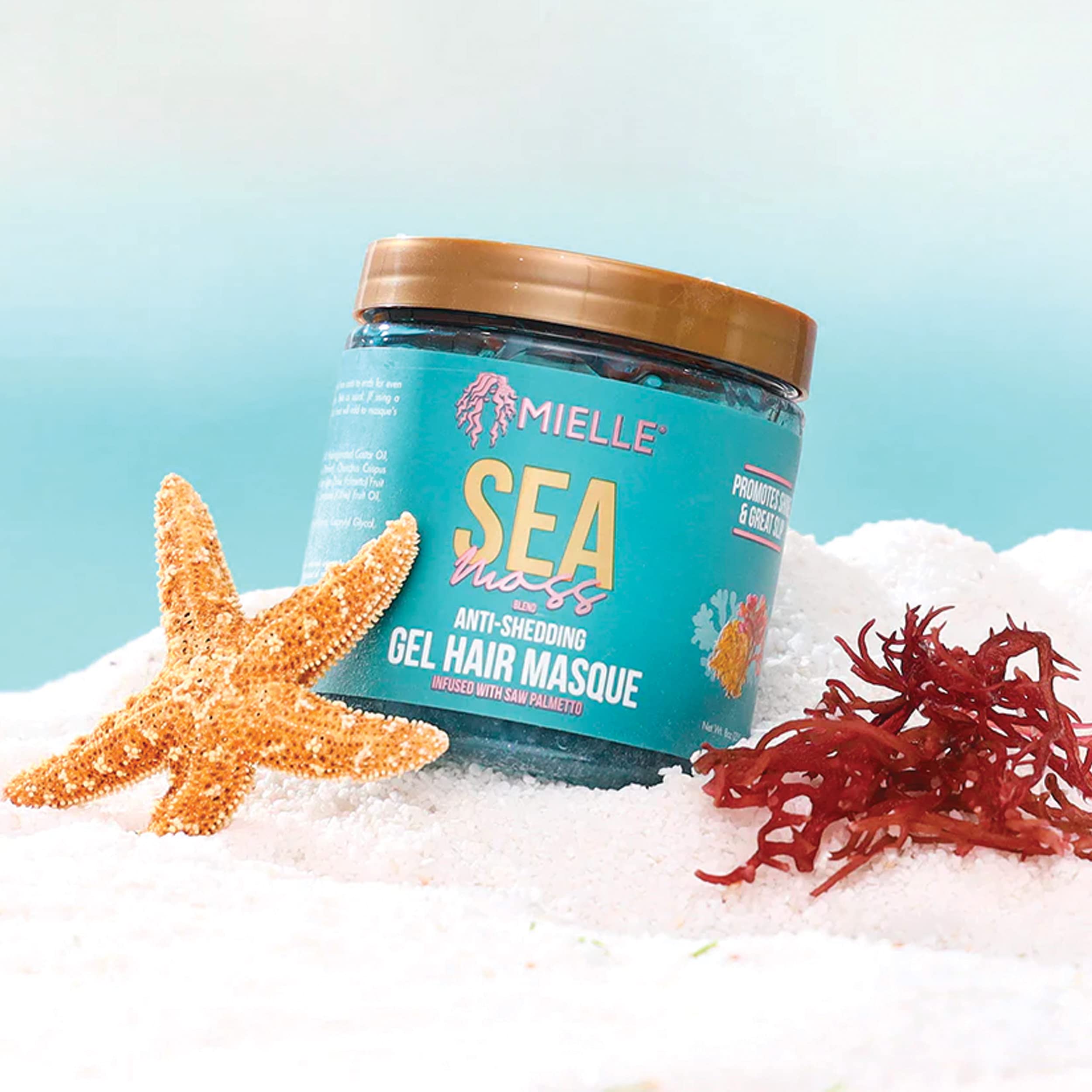 Mielle Organics Sea Moss Gel Masque after washing aids detangling and moisture retention