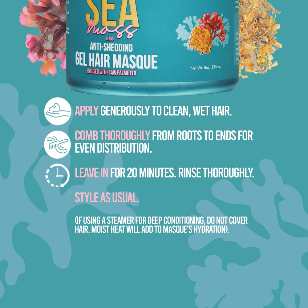 Mielle Organics Sea Moss Gel Masque during hair massage demonstrates slip for detangling