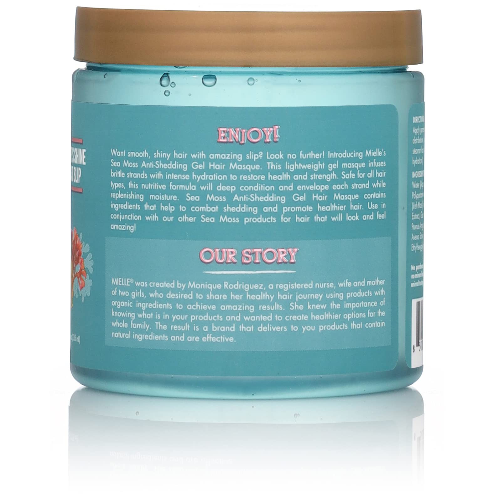 Mielle Organics Sea Moss Gel Masque packaging box open to reveal clean ingredients