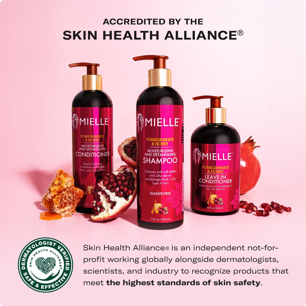 Rizos con Mielle Pomegranate Honey desenredo suave para peinado diario